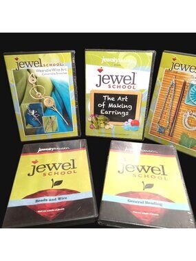 Jewel School Jewelry DVD Lot 5 Wearable Wire Art Beads Beading Earrings Textiles